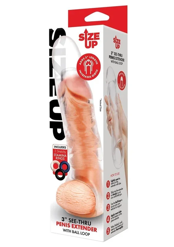 Su Clr Penis Xtndr W/ Ball Loop-Xgirthy