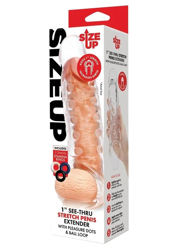 Su Clr Studded Penis Xtndr W/ Ball Loop