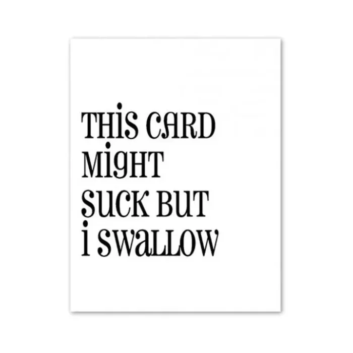 Suck Vs Swallow Greeting Card