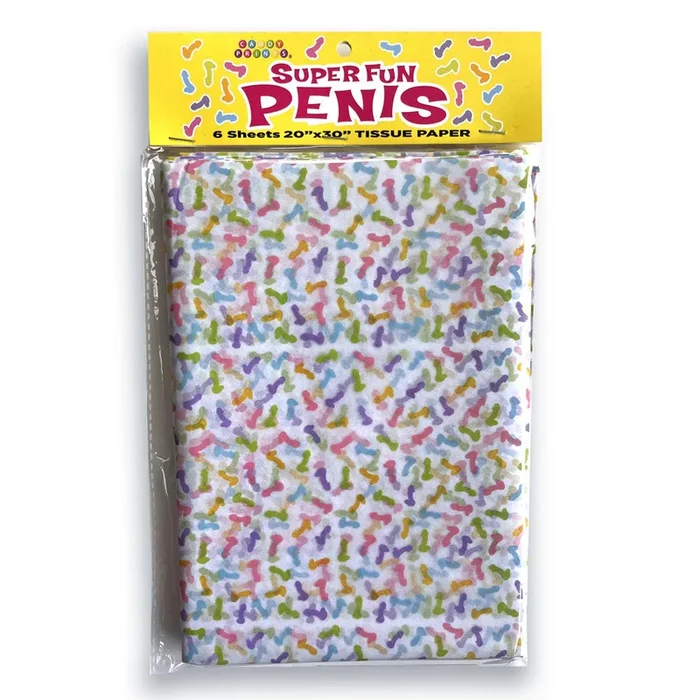 Super Fun Penis Tissue Paper Sheets – Novelty Decoration Sheets – 6 Pack