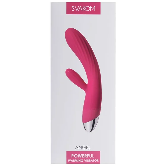 Svakom Angel Warming Rabbit Vibrator – Plum Red 7.5″