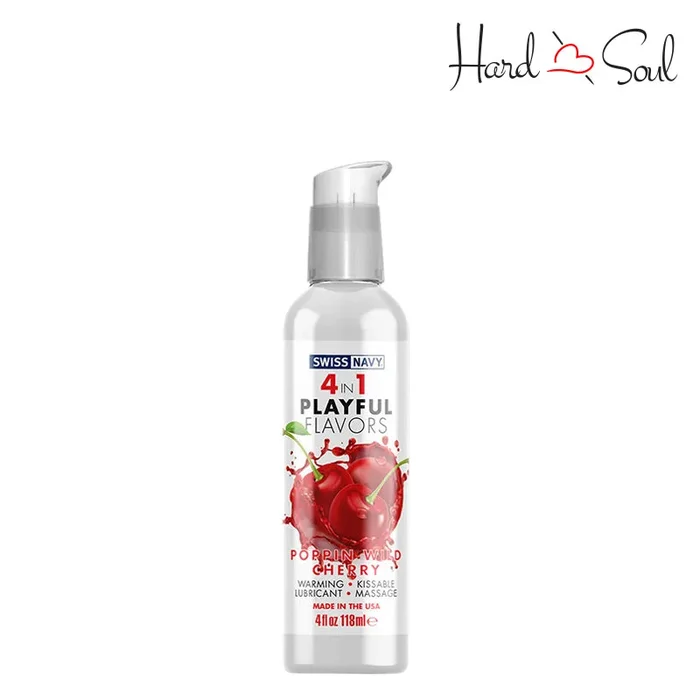 Swiss Navy 4 In 1 Flavored Lubricant Poppin Wild Cherry 4oz