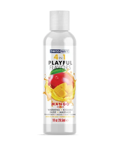Swiss Navy 4 in 1 Playful Flavors Mango – 1 oz