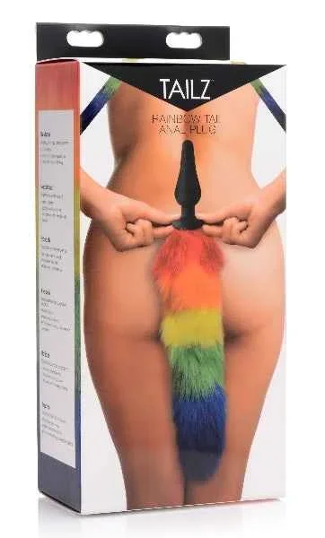 Tailz – Rainbow Tail Silicone Butt Plug