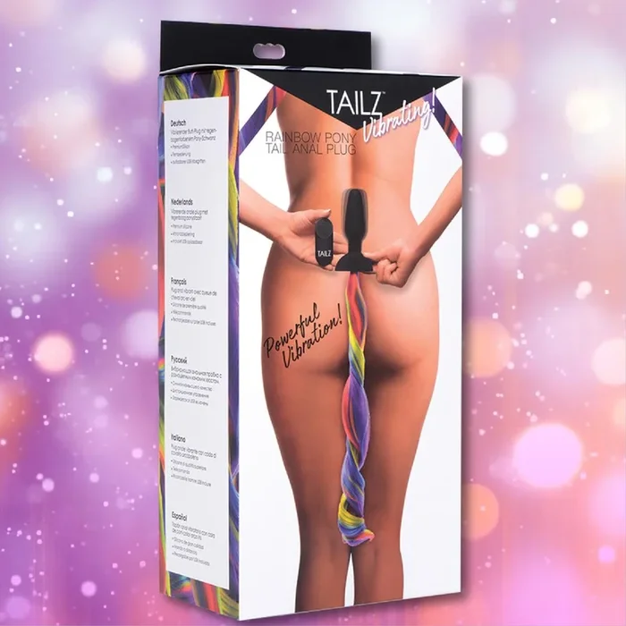 Tailz Vibrating Rainbow Tail Anal Plug – with Remote-Control
