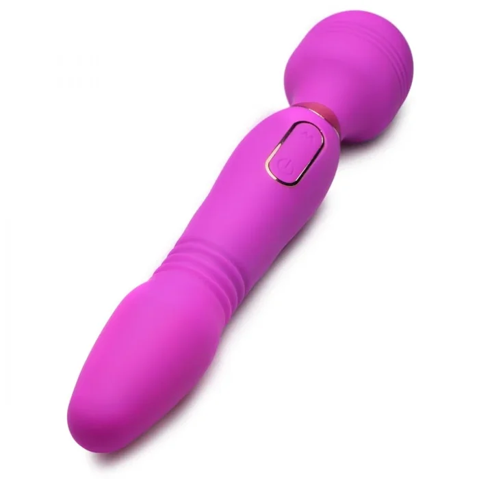Target Vibrator Sex Toy Deluxe Thrusting and Vibrating Silicone Wand Target Purple Toy