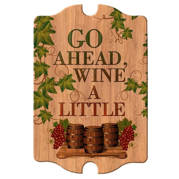 Tavern Shaped Wood Bar Sign – Wine a Little