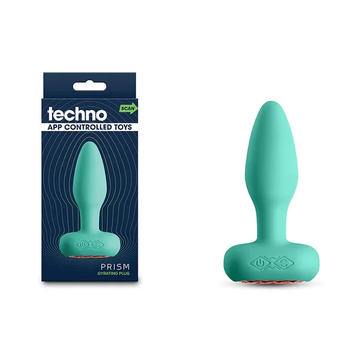 Techno Prism 10.9 cm USB-R Vibrating Butt Plug with App Control – Teal