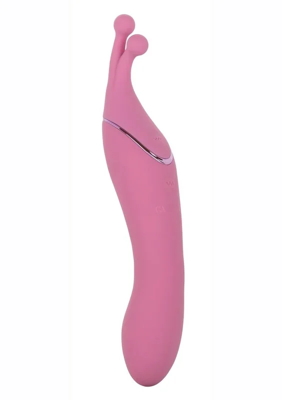 Tempt and Tease Kiss Rechargeable Silicone Vibrator with Clitoral Stimulator