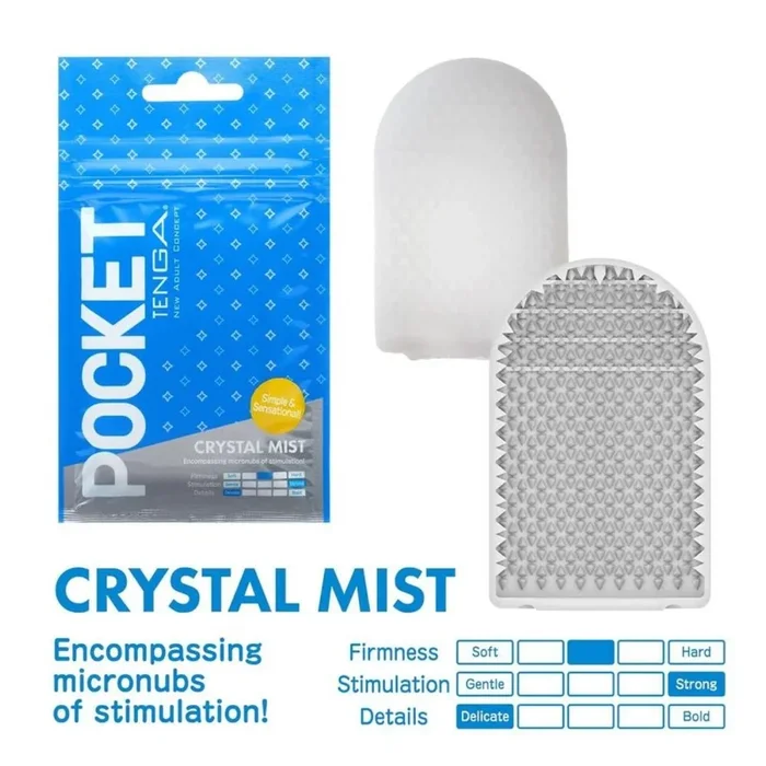 TENGA POCKET Crystal Mist: Disposable, Micro-Nub Male Masturbator