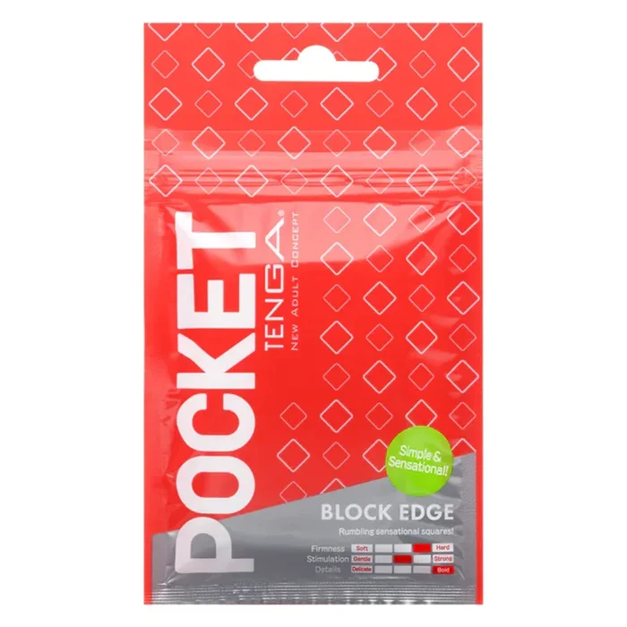 Tenga Pocket-Sized Masturbator – Block Edge Texture