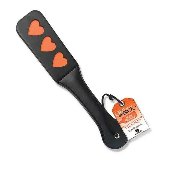 The 9’s Orange Is The New Black – Slap Paddle Hearts – Black/Orange