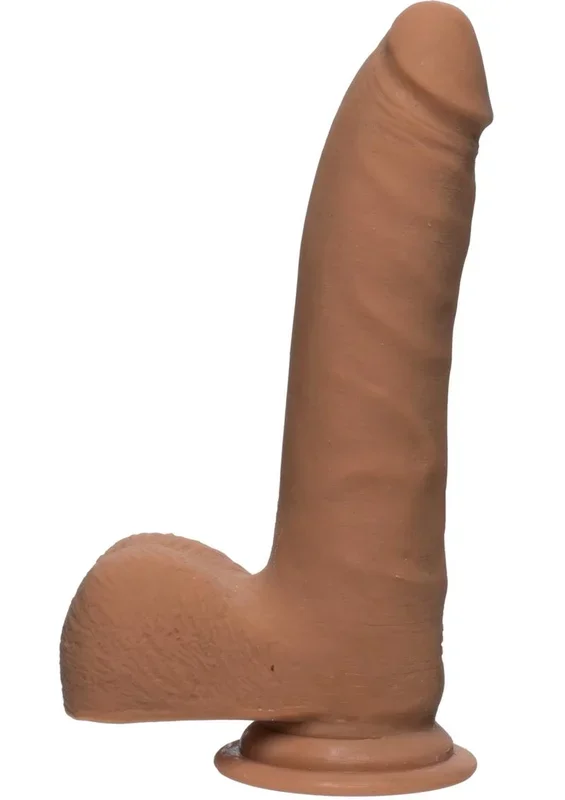 The D Realistic D Ultraskyn Slim Dildo with Balls