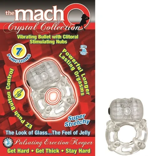 The Macho Crystal Collection Pulsating Erection Keeper – Clear