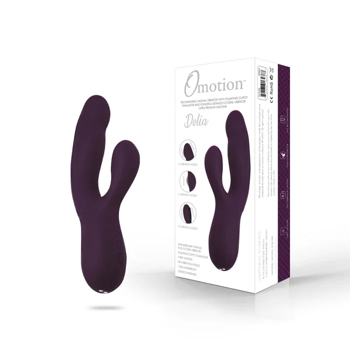 THE OMOTION DELIA TRIPLE ACTION RABBIT VIBRATOR – PURPLE