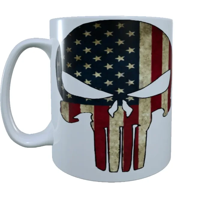 The Punisher, USA Flag, 15 oz Mug