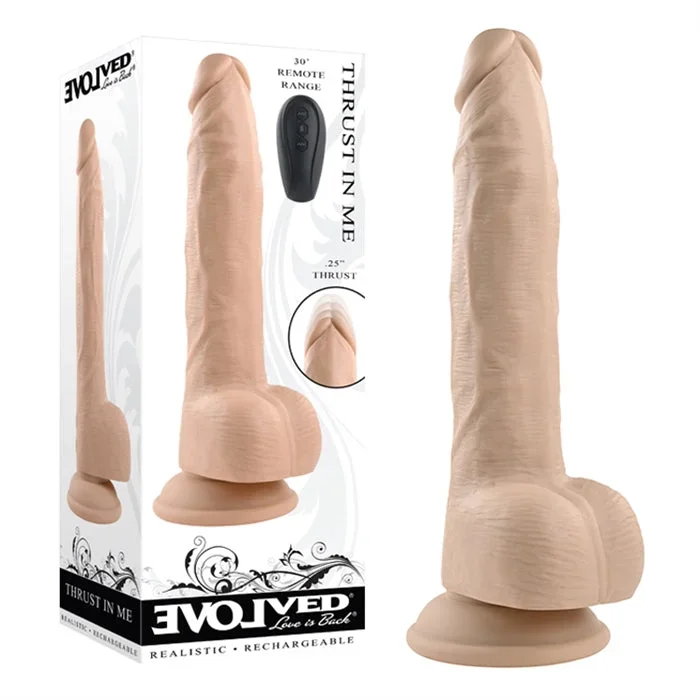 Thrust In Me Vibrating Dildo with Remote 9.25″ by Evolved