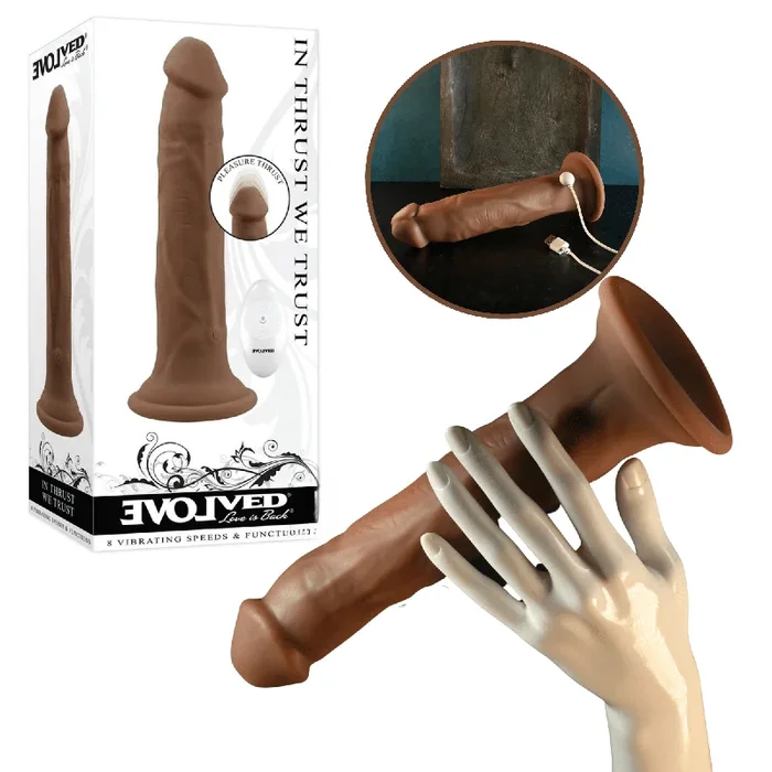 Thrusting Vibrating Dildo Suction Cup Base Remote Control G-Spot Sex Vibrator