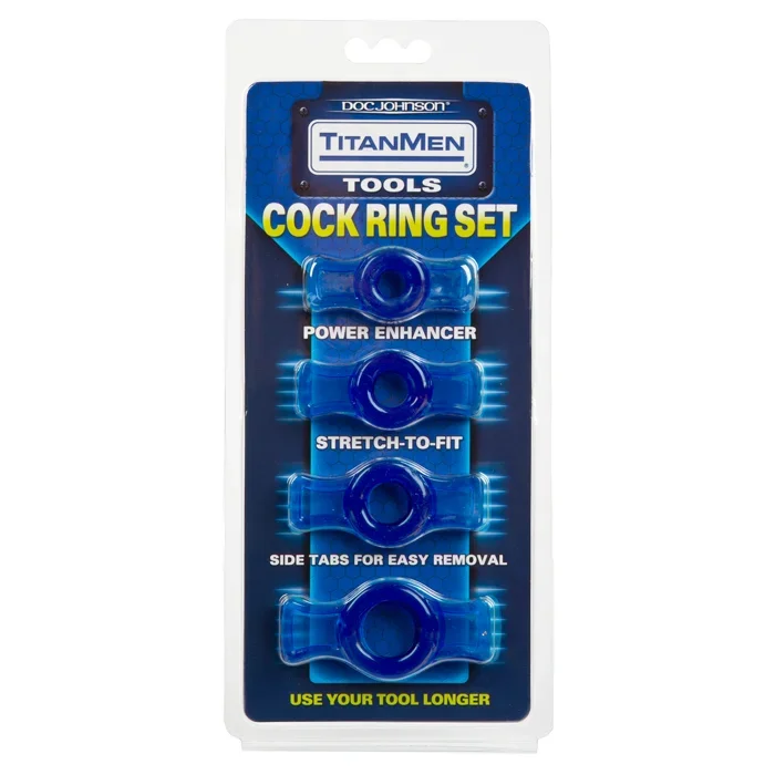 TitanMen Cock Ring Set Blue