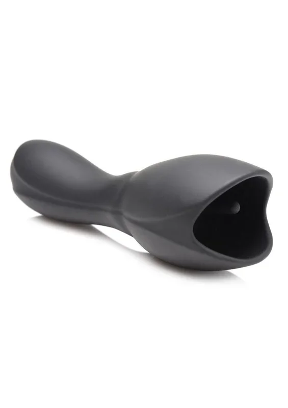 Trinity Men 10x Vibrating Rechargeable Silicone Penis Head Teaser with Urethral Sounds