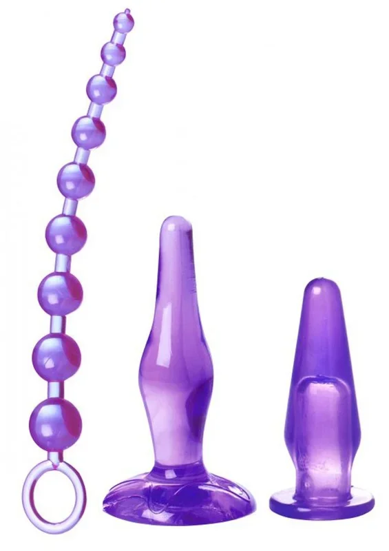 Trinity Vibes Amethyst Adventure 3 Piece Anal Toy Kit