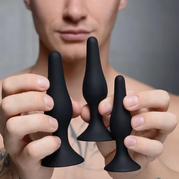Triple Spire Tapered Silicone Anal Trainer Set