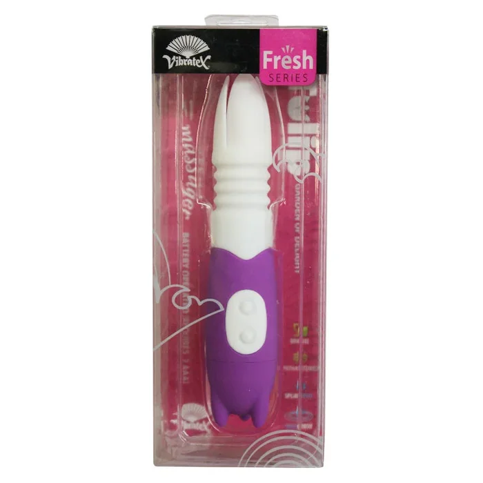 Tulip Massager Purple w/White 6 function