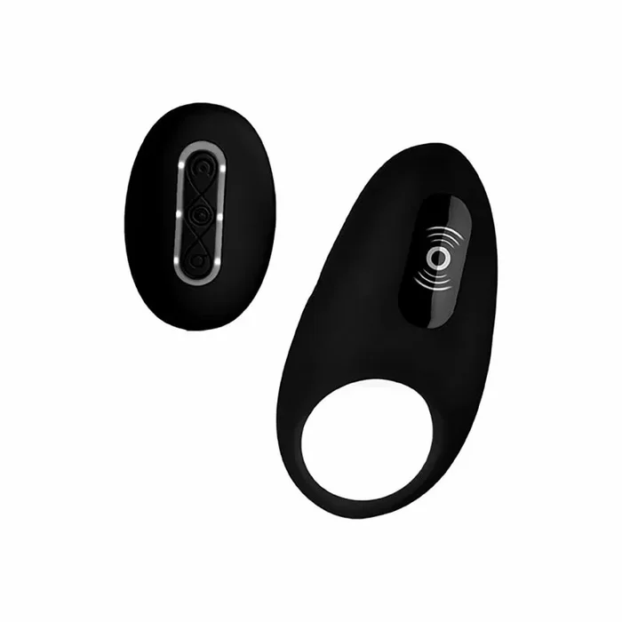Under Control Vibrating Cock Ring with Remote Control – Black