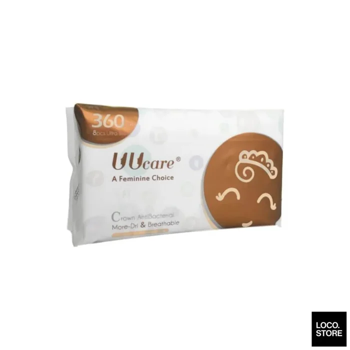UUCare Crown Antibacterial Night 360mm 8 pads