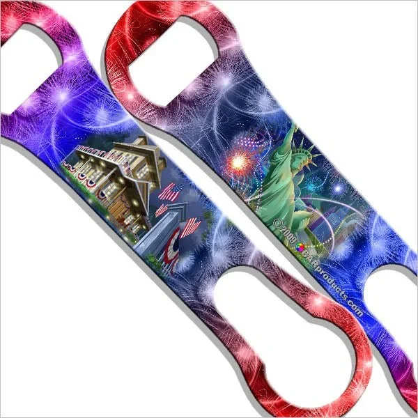 V-Rod® Bottle Opener / Pour Spout Remover – Colorful Statue of Liberty