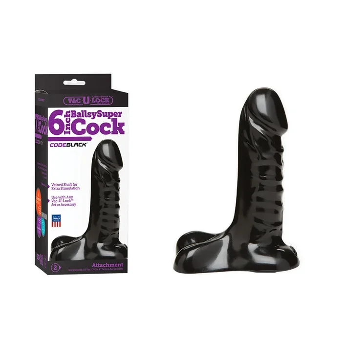 Vac-U-Lock – Ballsy Super Cock – 6in CODEBLACK