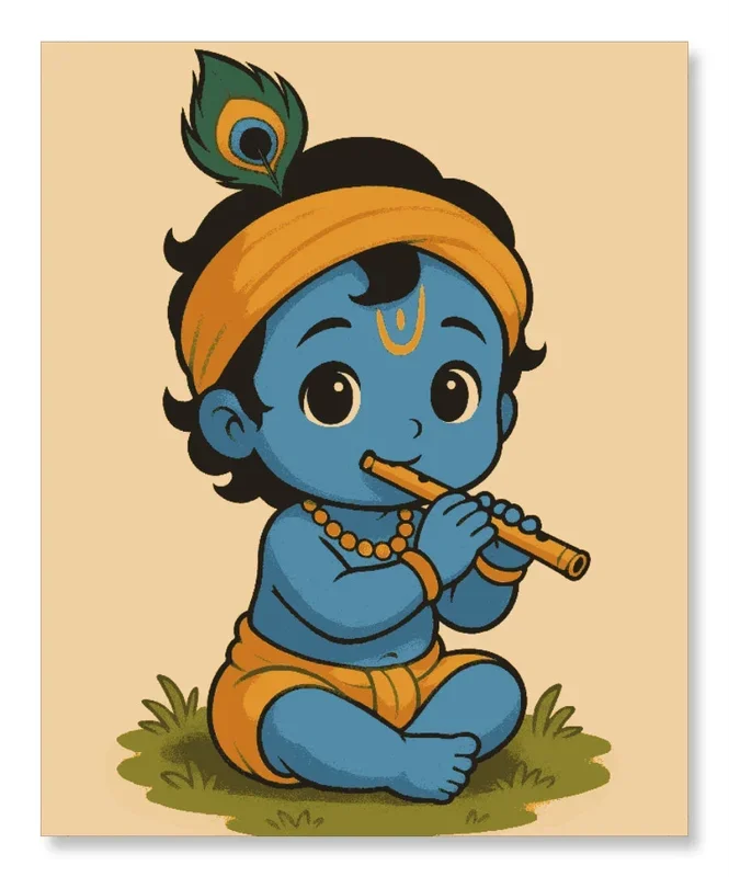 Vallabh with Flute – Krishnaji