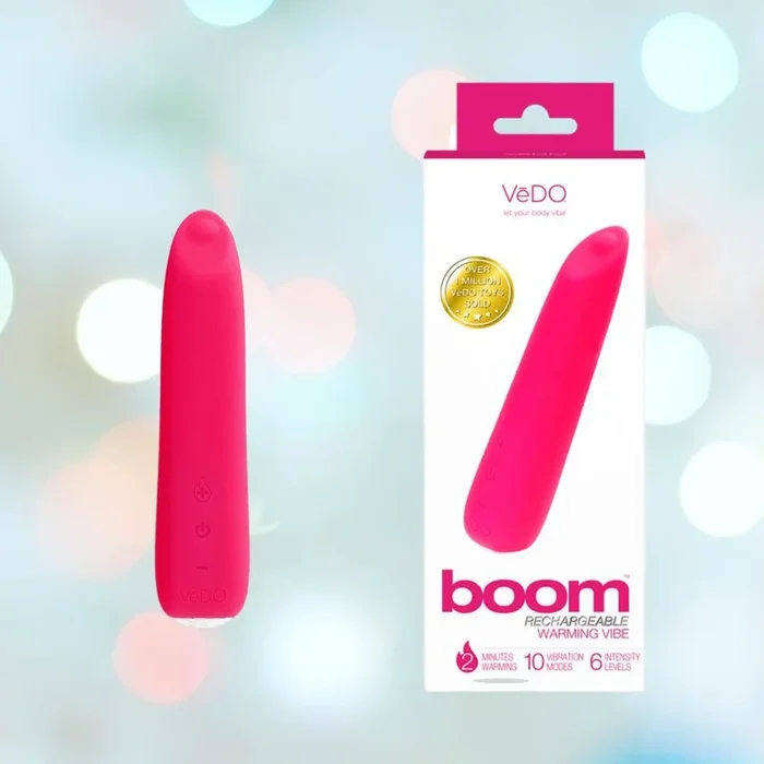 VeDO Boom Rechargeable Warming Bullet Vibrator – Pink