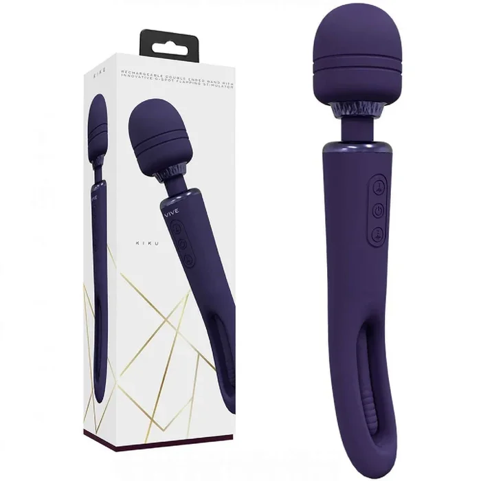 VIVE Kiku Dual Ended Massage Wand – Purple
