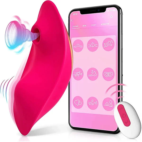 Wearable App Control Sucking Vibrator