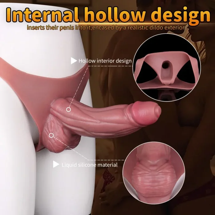 Wearable Realistic Penissleeve Extender Pants – 8.5 inch Dick Enlarger Sheath Underwear