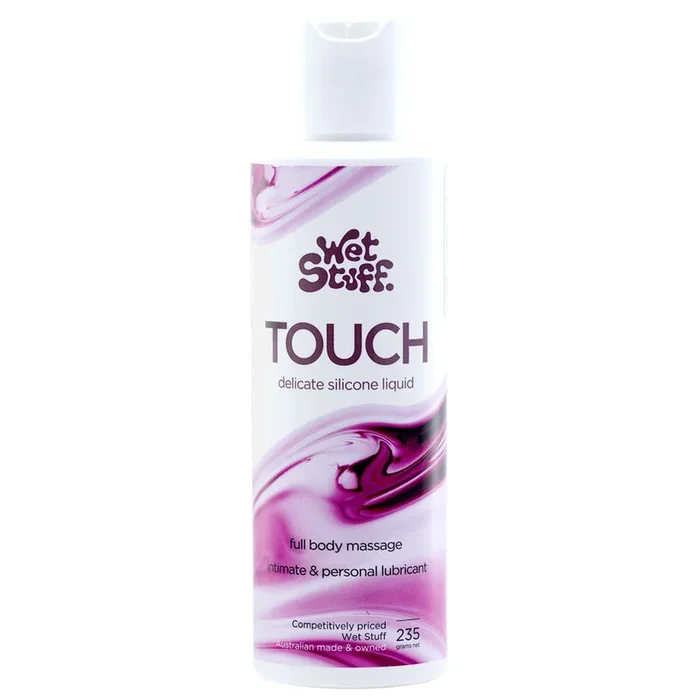 Wet Stuff Touch Silicone Based Massage Lubricant Disk Top 235g