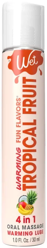 Wet Warming Fun Flavors – Tropical Fruit – 4 in 1 Lubricant 1 Oz