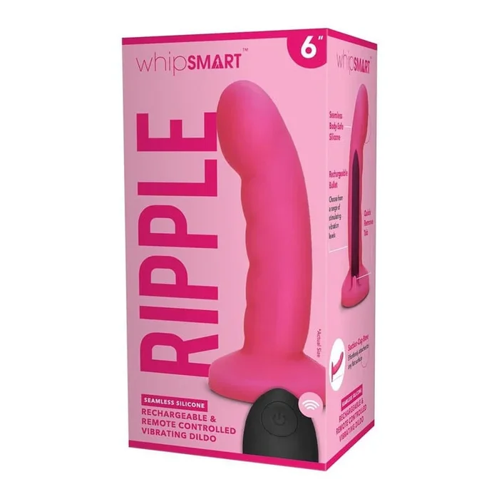 WhipSmart 6” Ripple Rechargeable & Remote Controlled Vibrating Dildo