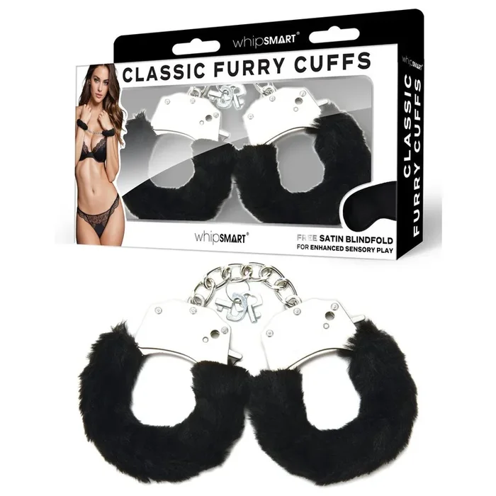 WhipSmart Classic Furry Cuffs with Bonus Eye Mask
