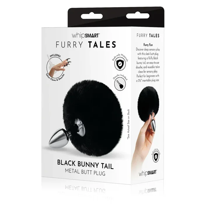 WhipSmart Furry Tales Bunny Tail – Metal 6.3 cm Butt Plug with Bunny Tail