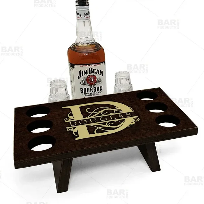 Whiskey Caddy – Monogram Design – CUSTOMIZABLE