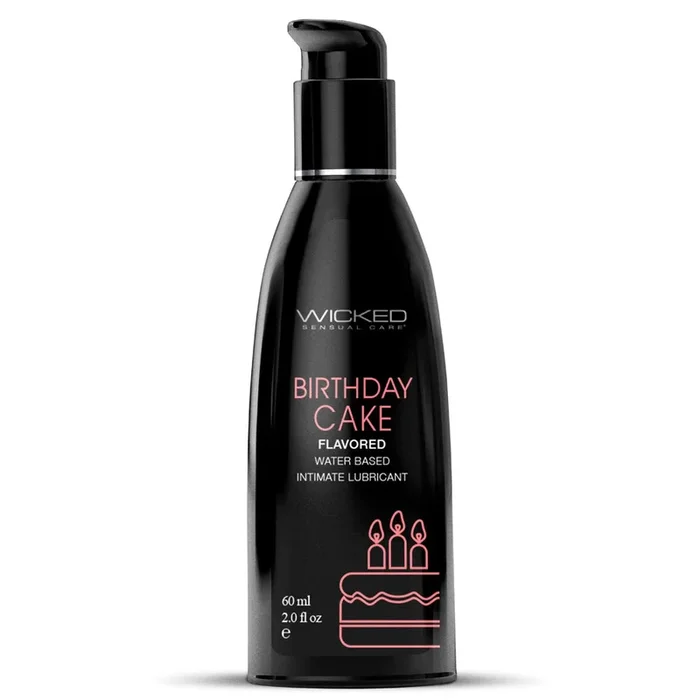 Wicked Aqua Flavoured Water-Based Lubricant – Birthday Cake