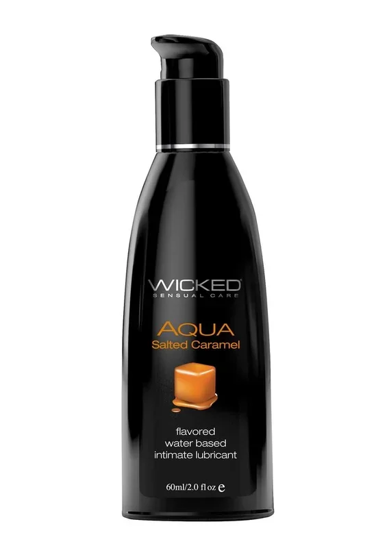 Wicked Aqua Water Based Flavored Lubricant Salted Caramel