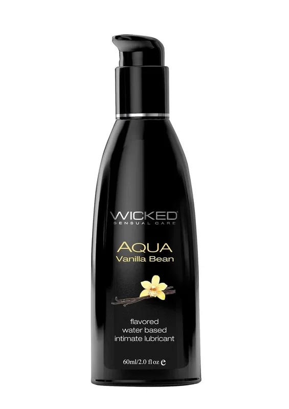 Wicked Aqua Water Based Flavored Lubricant Vanilla Bean