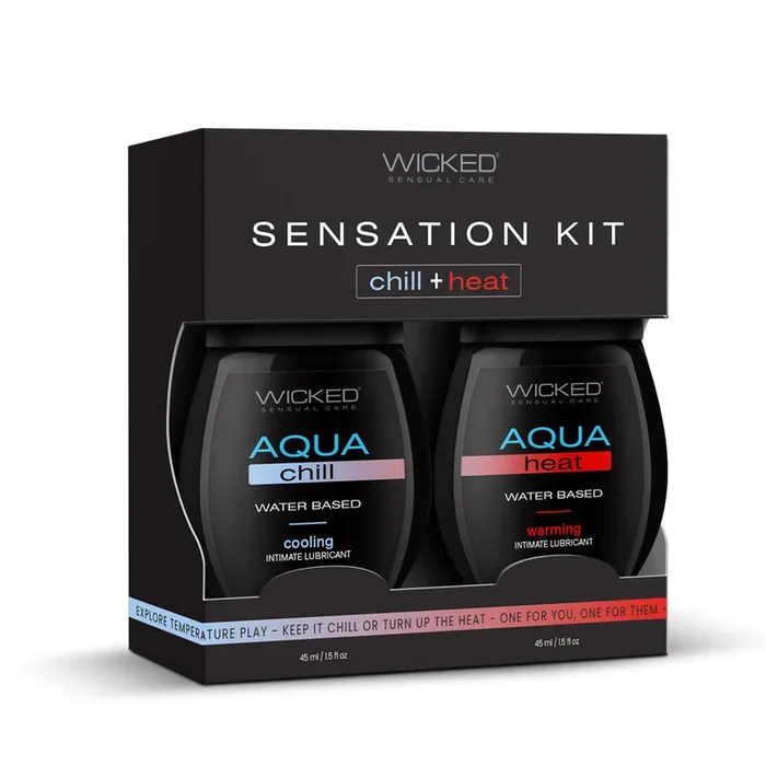 Wicked Sensation Kit – Warming & Cooling Water Based Lubricants – 2 Pack of 120 ml Bottles
