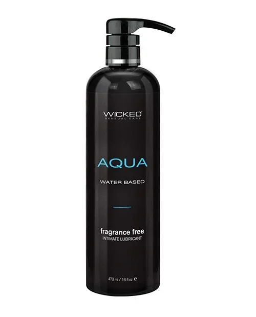 Wicked Sensual Care Aqua Water Based Lubricant – 16 oz Fragrance Free