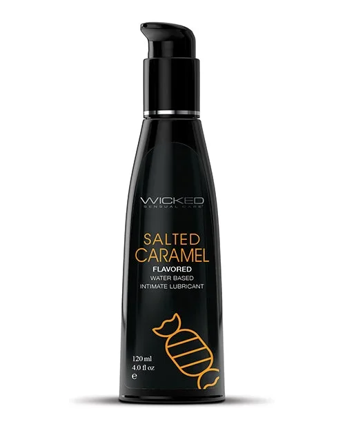 Wicked Sensual Care Aqua Waterbased Lubricant – 4 oz Salted Caramel
