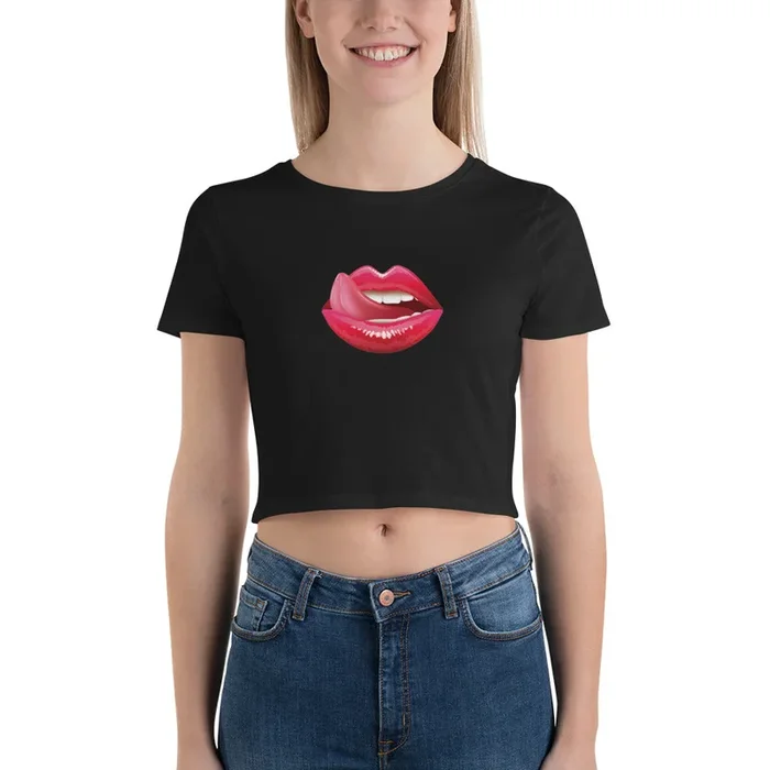 Women’s Crop Top – LIPS in 2 colours