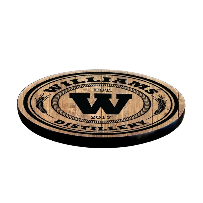 Wood Lazy Susan – Add Your Name – Distillery – Size Variations – Handcrafted in USA